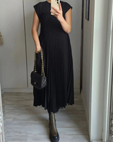 Sylmie - Elegant Lang Kleid – Schwarz