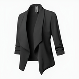 Damenblazer mit langer Form | Formalstil – Schwarz