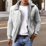 Herren Jahrgang Bomber Jacke | Warme – Grau