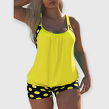 Giselle | Charmanter Punkte Tankini – Knalliges Gelb