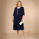 Blaire | Asymmetrisch Kleid – Marineblau