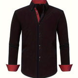 ALBERTO | ELEGANTE LEICHTE HEMD MIT KONTRASTDETAILS – Schwarz