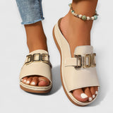 Eva | Orthopädische stilvolle Schnallen-Sandalen – Beige