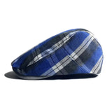 Velimir – Stylische Karierte Baskenmütze – Blau