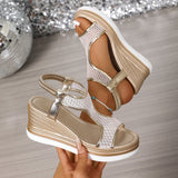 Pamelia - Orthopädische Keilsandalette – Weiß