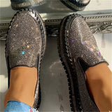 Candy Gem - Funkelnde Diamant-Loafer – Schwarz