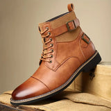 Dylan – Lässige Stiefeletten Mit Schnallen – Braun