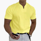 Herrenpoloshirt Moderne Stil Elegant für Entspannte oder Stilvolle Erscheinung – Gelb
