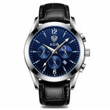 Zeitlose Luxus-Armbanduhr – Silber Blau
