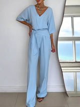 Modischer Damen-Jumpsuit – Hellblau