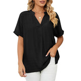 Raamah - klassische Bluse – Schwarz