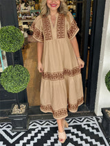 Hanna - Elegantes Boho-Kleid – Mocha
