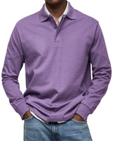 Oliver - Langarm-Poloshirt – Lila