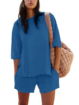 Iselin - Lässiges Zweiteiliges Set – Blau