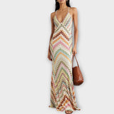 Remi - Buntes Fischgrät-Maxi-Kleid von Missoni – Mehrfarbig