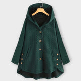 Lerina – Warme Jacke mit Knopfleiste – Grün