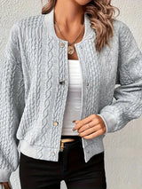 HELENE – Damen-Pulloverjacke – Elegante Strickjacke im Stilvollen Design – Grau