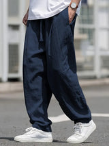 Kirk - Atmungsaktive Baumwollhose Mit Taschen – Marineblau