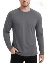 Teraxo | Atmungsaktives Langarmshirt für Herren Winter – Dunkelgrau