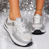 Damen Wanderschuhe  Mit Atmungsaktivem Mesh und Luftkissen - Clorinda für Alle Jahreszeiten – Silber
