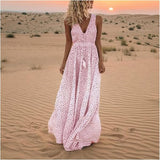 Gayle - Bohemian Maxi Kleid – Pink