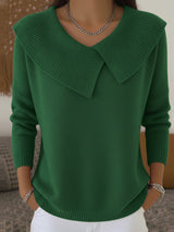 Railyn™ - Pullover mit Weitem Kragen – Grün