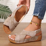 Vintage-Sandalen – Khaki