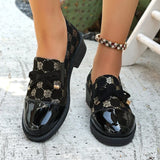 Azahra – Elegante Pantoffel Mit Schleife – Schwarz und Gold