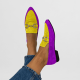 Juliy – Bunte Boho-Halbschuh – Gelb