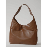 Lluvia Minimalistische Schultertasche – Braun