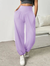 Noctelith – Stilvolle Hose mit weitem Bein – Lila