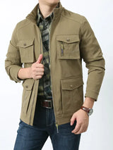 Robuste und wetterfeste Herren-outdoorjacke aus nylon – Khaki