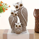 EchoOwlet – Moderne Eulen Familie Figur – Braun