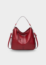 Vegane Handtasche Damen – Große Schultertasche Alltag & Büro – Rot