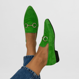 Juliy – Bunte Boho-Halbschuh – Grün