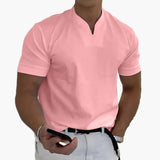 Herrenpoloshirt Moderne Stil Elegant für Entspannte oder Stilvolle Erscheinung – Rosa