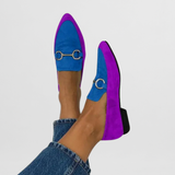 Arabella | Farbige Mokassins – Blau