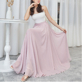 Ingrid - Langer Chiffonrock – Hellrosa