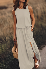 Jessica - Schickes Freizeitkleid – Khaki (Fast ausverkauft!)