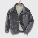 Marvin | Moderne Cord-Bomberjacke für jeden Anlass – Grau