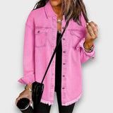 Karela – Klassische Jeansjacke – Babyrosa