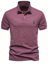 Noah | Slim Fit Klassisches Poloshirt mit sportlichem Kragen-Detail – Burgundisch