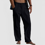Jovan - Bequeme Sommerhose für Herren mit Kordelzug – Schwarz
