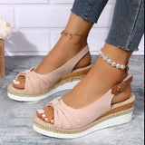 Camila - Rosa Espadrille-Keilsandalen mit coolem Style – Rosa