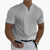 Herrenpoloshirt Moderne Stil Elegant für Entspannte oder Stilvolle Erscheinung – Hellgrau