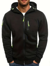 Activezip – sportlicher kapuzenpullover mit reißverschluss – Schwarz