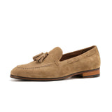 Wynslow : Herren-Slipper aus Wildleder mit Quasten und ohne Schnürung – Khaki