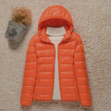 Wasserdichte und ultraleichte winterjacke für damen – Orange