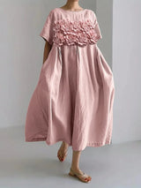 Clara | Premium Floral Kleid – Rosa
