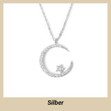 LunaGlanz™ Strahlendes Himmlisches Halsband – Silber
